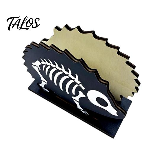 Kitchen Countertop Storage Halloween Wooden Napkin Holder, Ghost Pumpkin Skeleton Cat Bat Tissue Dispenser, Waterproof Party Supplies Tabletop
