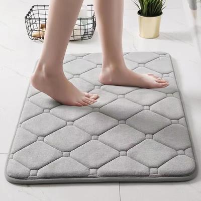 Tapete de banheiro, tapetes antiderrapantes para banheira, pia, lateral, tapete de chão, capacho de chuveiro, espuma de memória, almofada 3D