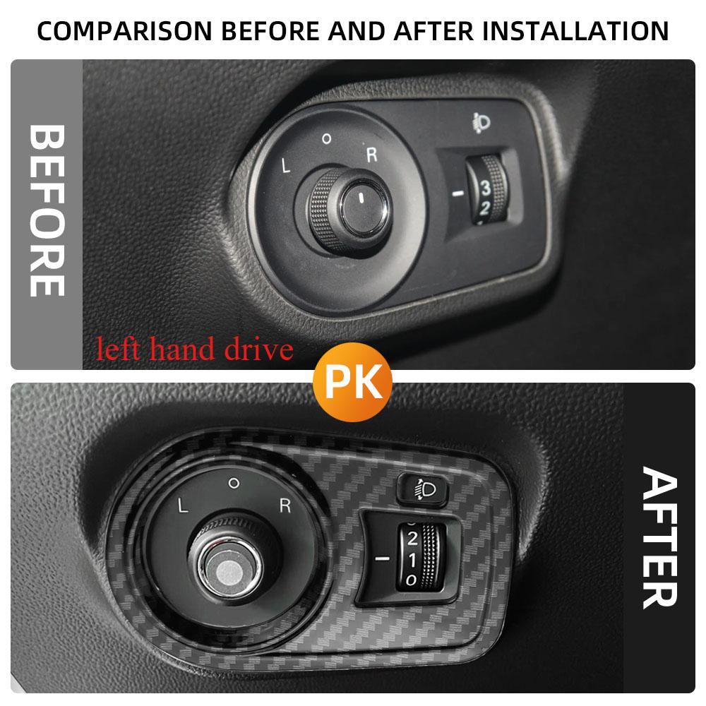 For MG4 EV 2022-2024 ABS Scratch Resistant Headlight Adjustment Light Switchs Decorative Frame Trim Sticker