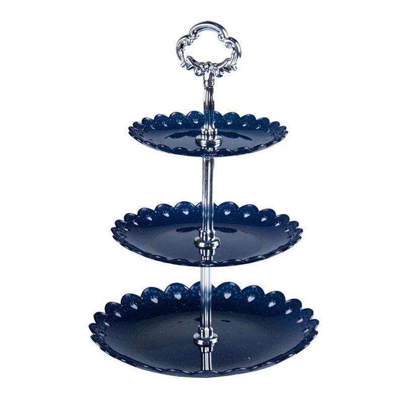 3 Tier Plastic Cake Stand Afternoon Tea Cake Stand Wedding Cake Plates Party Tableware Cake Shop Three Layer Cake Rack