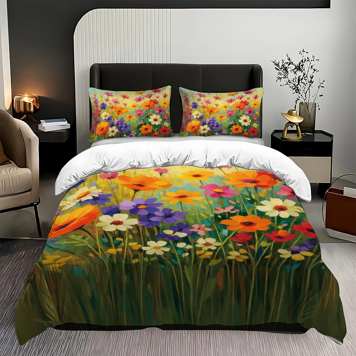 

Flower Home Textiles Three-Piece Butterfly 3D Digital Printing Quilt Set Bedroom Bedding Set 135x200
