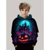Kids Clothes Jack O' Lantern 3D Print Boys Sweatshirt Halloween Children Top Pumpkin Graphic Hoodies for Boy Children's Clothing