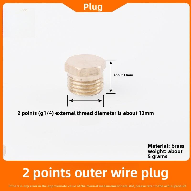 BSP 1/8"1/4"3/8"1/2"3/4'' Male&Female Threaded Brass Pipe Hex Head Brass Stopper End Cap Plug Plumbing Fitting Connector Adapter