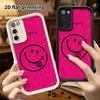 Phone Case: 2D Flat Samsung Galaxy A34 A35 M05 M06 S20 S22 S21 FE Plus 5G Protective Case, Glitter Smiley Face, Perfect Christmas and Halloween Holida
