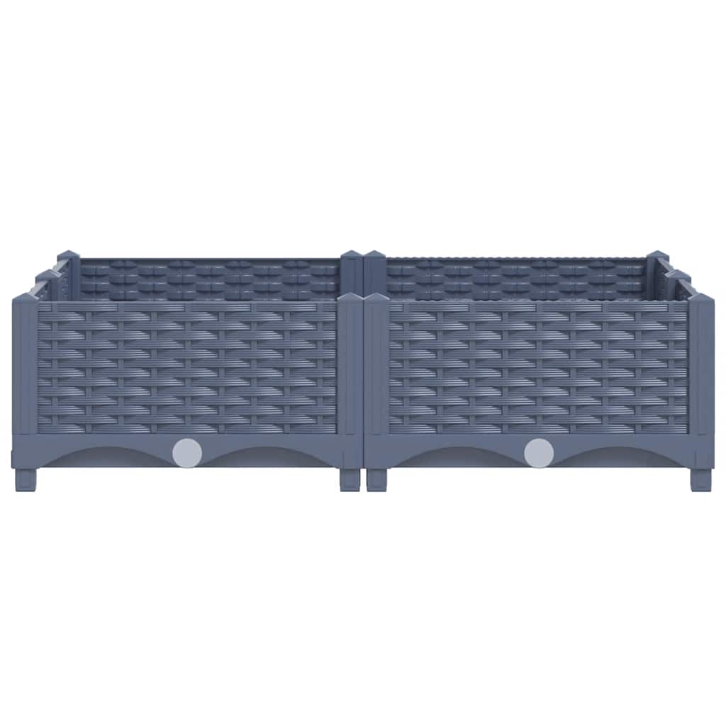 Raised Garden Bed 80x80x23 cm Polypropylene