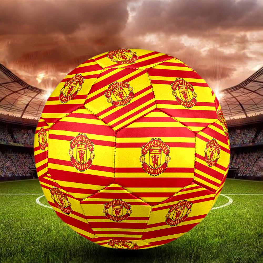 Man Utd logoSoccer Ball Colorful All Ages Machine Stitched PVC Competition Ready Durable High-Bounce