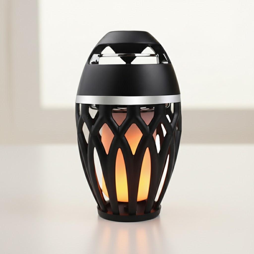

Portable Bluetooth Speaker 5 0 Wireless LED Torch 5W Bass 2000mAh IPX5 Waterproof Outdoor Camping Home Party Music Speaker чорний