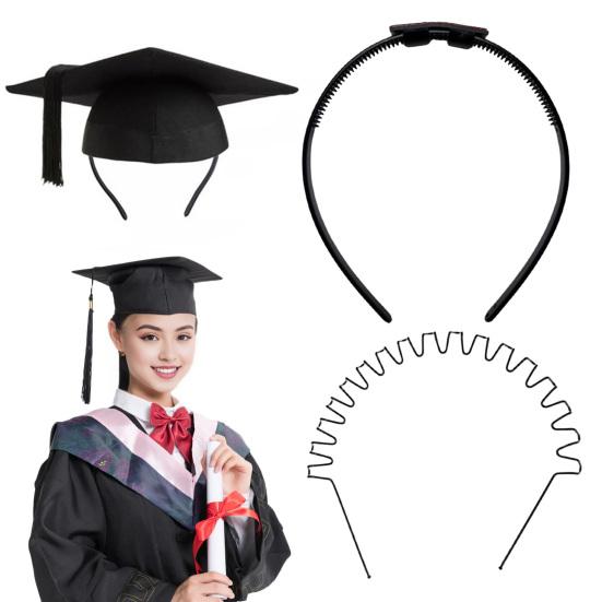 

Докторская шляпа с фиксированной повязкой на голову, волнистая форма, держатель выпускной кепки, предотвращает скольжение, фиксирующий аксессуар