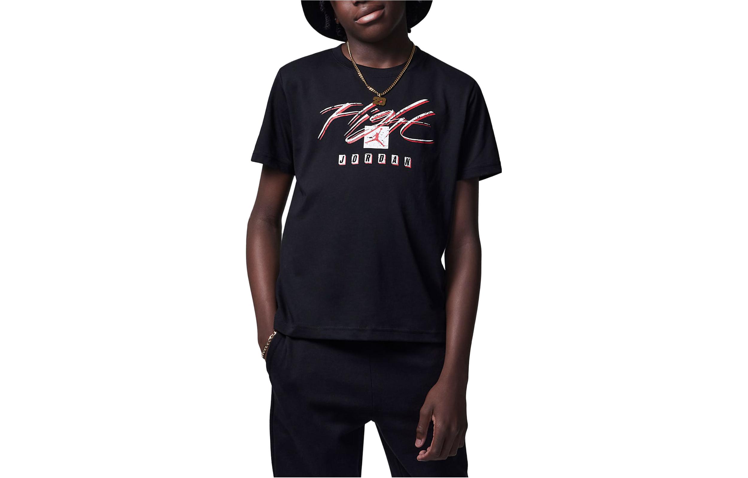Jordan Flight Essential T Shirt Black Kids  FV2655-010 S