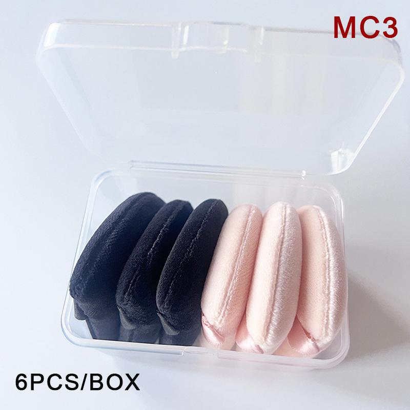 

6 шт. пуховка для пудры мягкая треугольная велюровая пуховка косметическая основа спонж