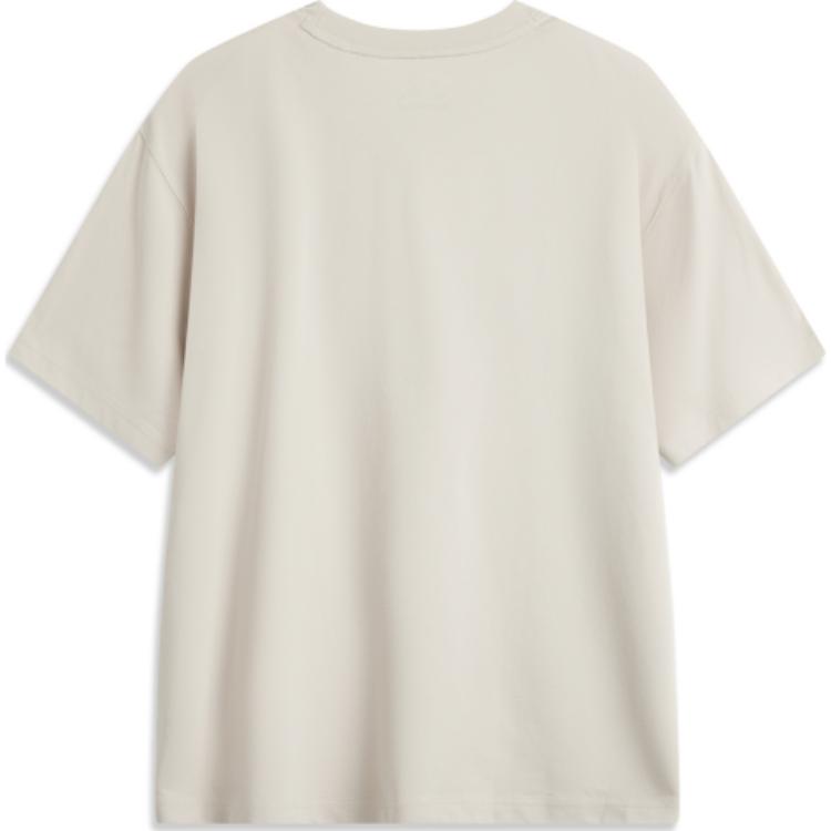 Li Ning Cool Tea Loose Moisture Wicking Round Neck Short Sleeve T-Shirt Men Tops Dawn-Gray AHSU709-10