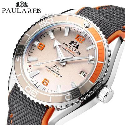 Full Automatic Machine Night Light Canvas Rubber Belt Menatic Watch