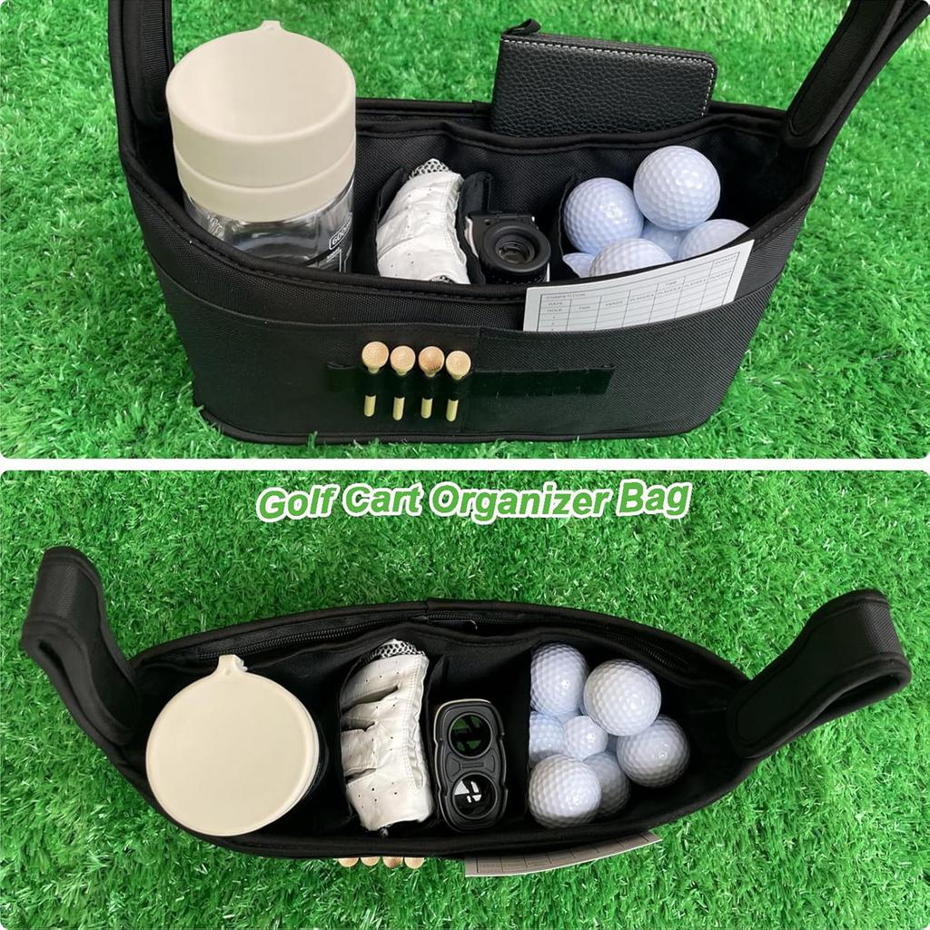 Golf Push Cart Accessory Bag with Multiple Compartments Waterproof Storage Organizer For Golf Clubs And Gear