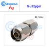 N Male Double Pass RF Adapter, Pure Copper, Test Grade, Low VSWR, 18GHz, Direct N-JJ Connection