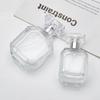Elegant Transparent Rhombus Perfume Bottle – High-End Glass Spray, Portable for Decanting