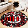 AC Milan Printed Round Rug Carpet Chair Rug Area Rug Entryway Doormats,for Office Chair Living Room Bedroom Kitchen Room.