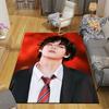 V Flannel Printed Carpet, Home Sofa Decoration for Living Room & Bedroom, Non‑Slip Play Flannel Floor Mat for Game Room