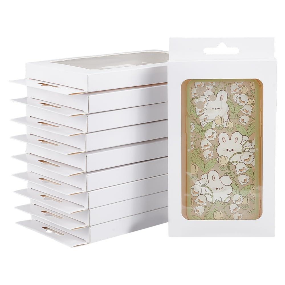 20pcs Kraft Gift Box with Window and Hook Rectangle Foldable Boxes Creative Gift Packaging for Favors Soap Perfect for Wedding Birthday Anniversary
