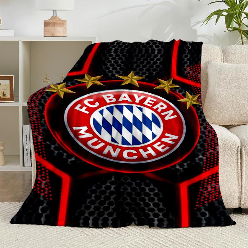 1PC Football Club Neon Cityscape Flannel Blanket Gift, Suitable for Both Men And Women, Soft Ideal for Beds And Sofa, Birthday Or Christmas Gift