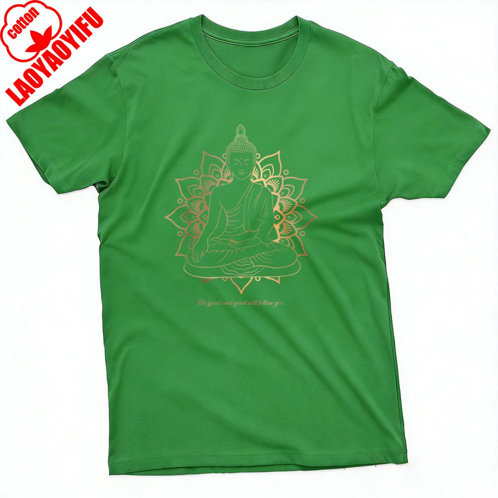 Buddha Mandala Design Summer Men TShirt Spiritual Zen Style Casual Wear for Yoga Meditation and Daily Clothes Unique  Tops