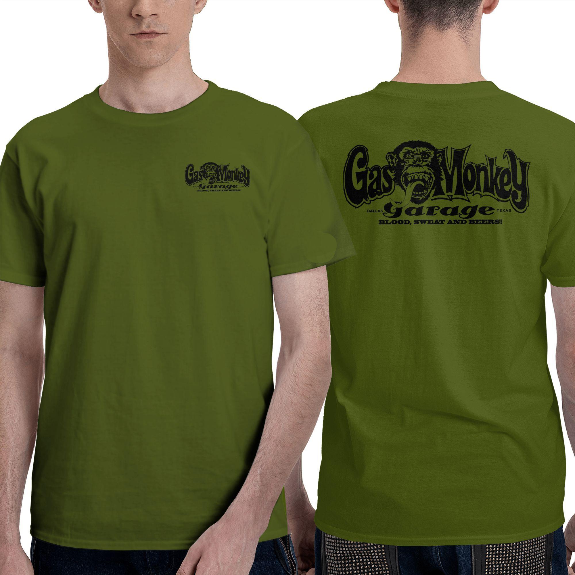 

Men T-Shirt Gas Monkeys Garage Graphic T Shirts Popular Summer Tees Streetwear Casual Cotton Tops Gift 4XL