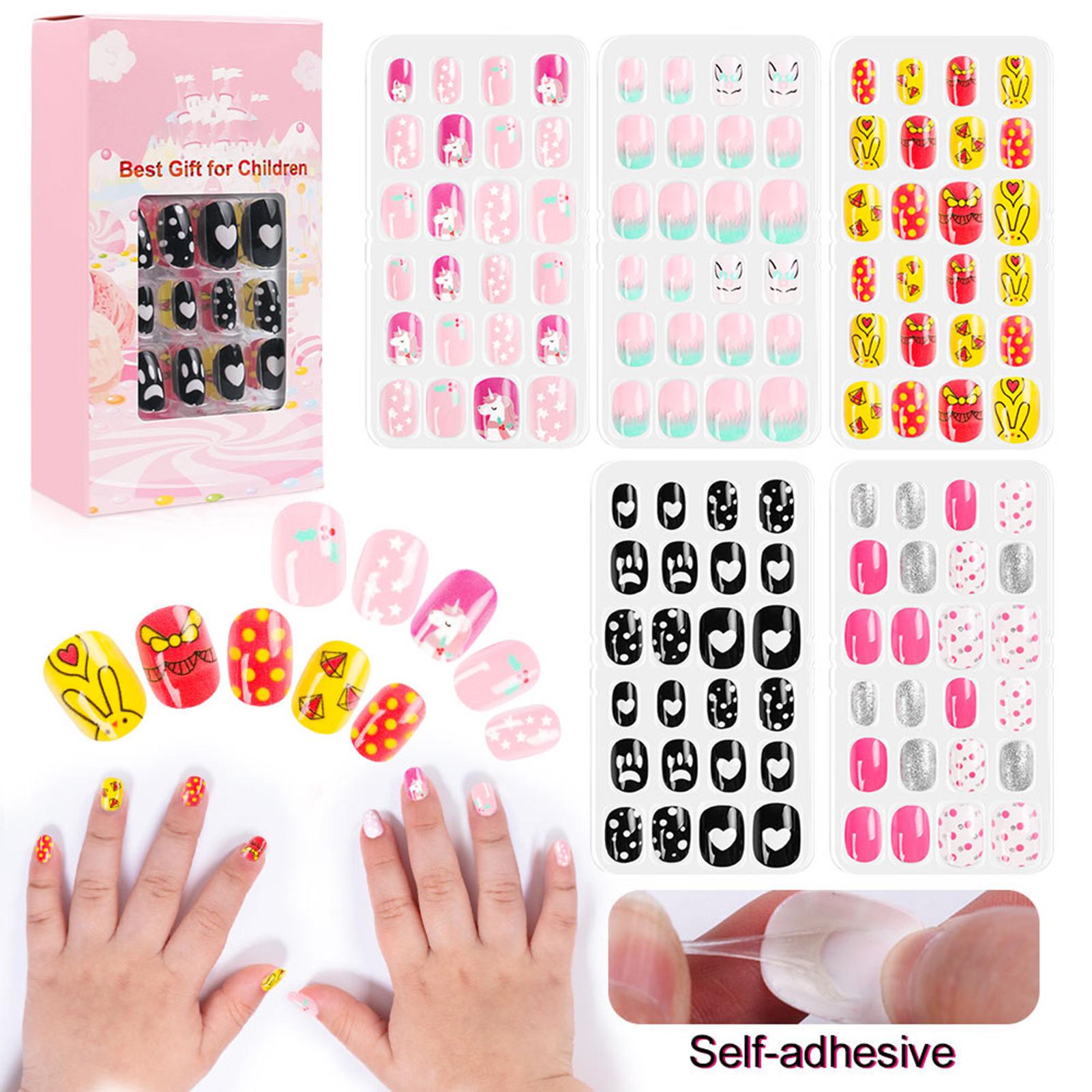 120 Stuks Celsius Set Leuke Kunstnagels Volledige Dekking Nageltips voor Kinderen   Nagelkunst Kinderen Cadeau