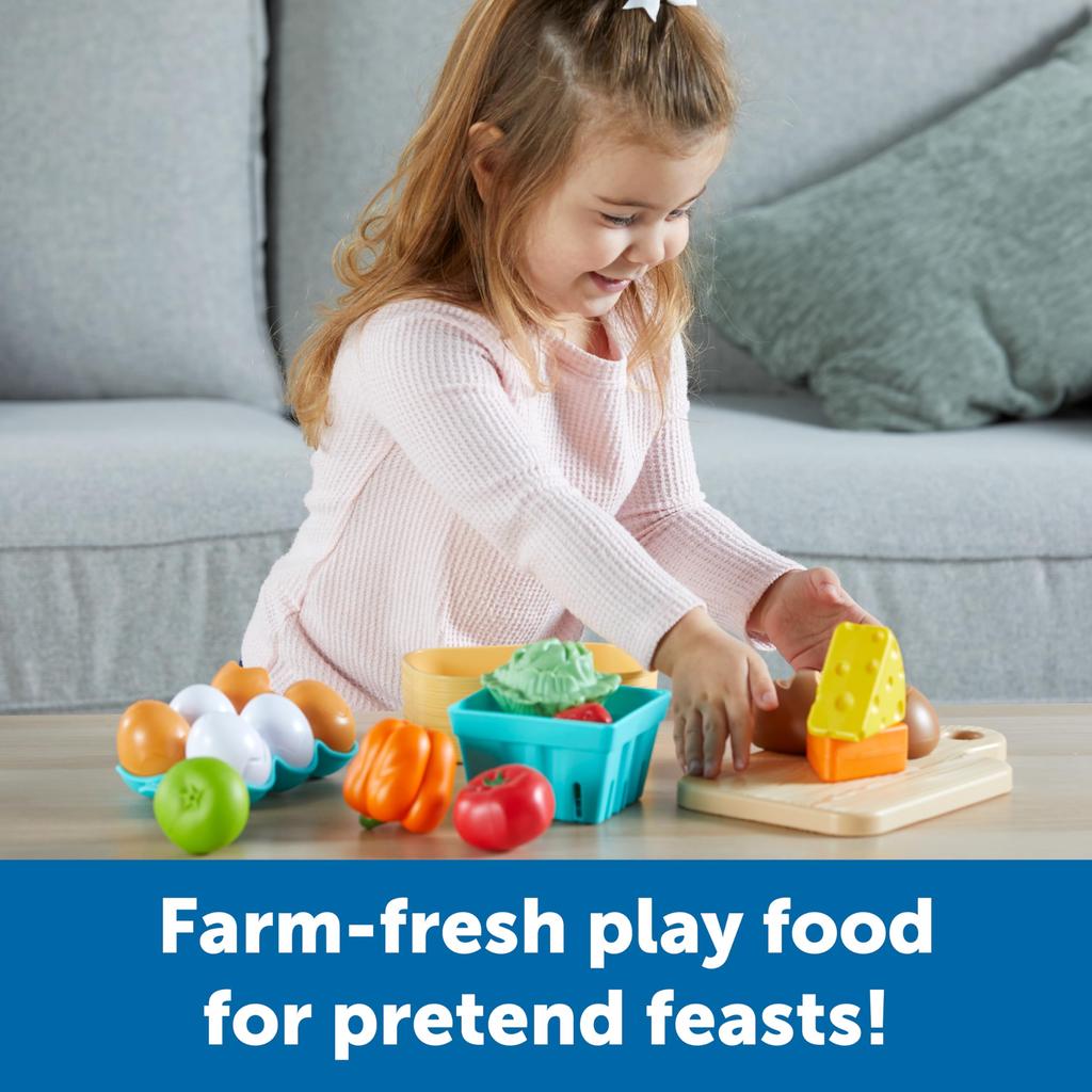 Learning Resources Fresh! Freshly Harvested! Fresh Market 27-Piece Play Set LER9749 Authentic