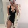Oho Style One Piece Swimsuit Bikini Set for Women High Waisted Halter Neck Push Up Sexy Tummy Control Summer