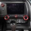 METYOUCAR Set of Aluminum Alloy Air Conditioning and Volume Control Knob Decorative Rings for Chevrolet Corvette C7 4-Piece 2014-2019 (Red)