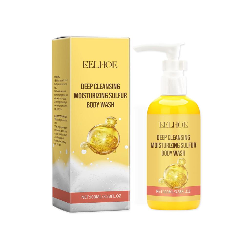 Sulfur Based Cleansing Shower Gel Moisturizes the Body and Skin, Relieves Dryness, Is Gentle and Clean, and Provides a Refreshin