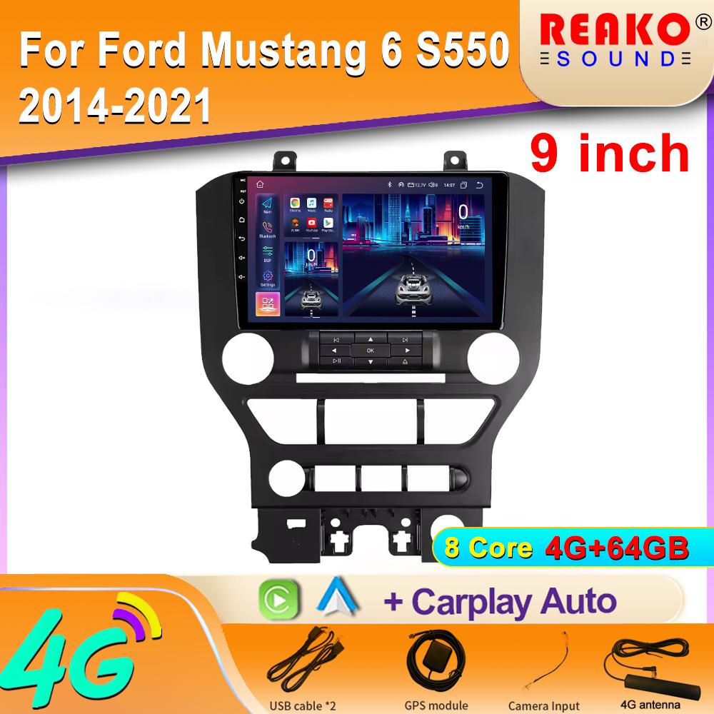 

Android Car Radio For Ford Mustang 6 S550 2014-2021 Видео Мультимедиа Bluetooth Плеер Навигация GPS 4G Carplay стерео 8 core 4GB+64GB