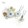 Hair Ornaments 2-Piece Set, Tsumami Zaiku Kk-008 White, Purple, Blue, Kanzashi Hair Accessories for Coming-of-Age Ceremony, Furisode, Yukata,