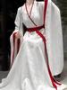 2026 Damen Hanfu Set: Stil der Streitenden Reiche mit Kreuzkragen, weiten Ärmeln und hüftlanger Jacquard-Ripp-Rock