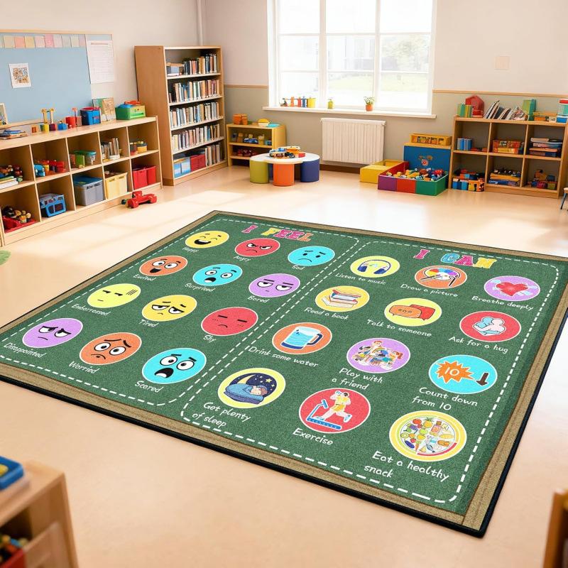 Snakes and Ladders Game Pattern Carpet Non-slip Home Living Room Sofa Area Rug Children's Early Education Institutions Floor Mat