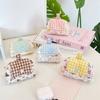 1pc Snap Closure Makeup Bag Quilted Earphone Pouch Multi-Function Cosmetic Bag Gift