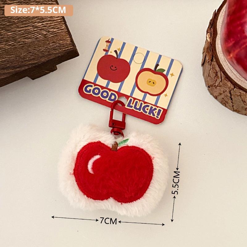 

Милый плюшевый фрукт яблоко подвеска брелок кошелек для монет мягкий плюшевый на молнии маленький кошелек брелок для рюкзака декоративная подвеска подарки