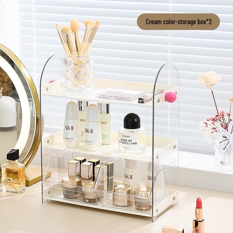 Hochwertiges Kosmetik-Aufbewahrungsregal im chinesischen Stil für Make-up- und Hautpflegeprodukte