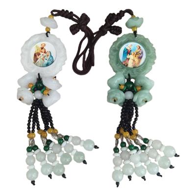 Zawieszka Matki Bożej Ozdobny Charm Ornament Rękodzieło Dekoracja Domowa na Wewnątrz Zewnątrz Podróżowanie Dekoracja Samochodowa