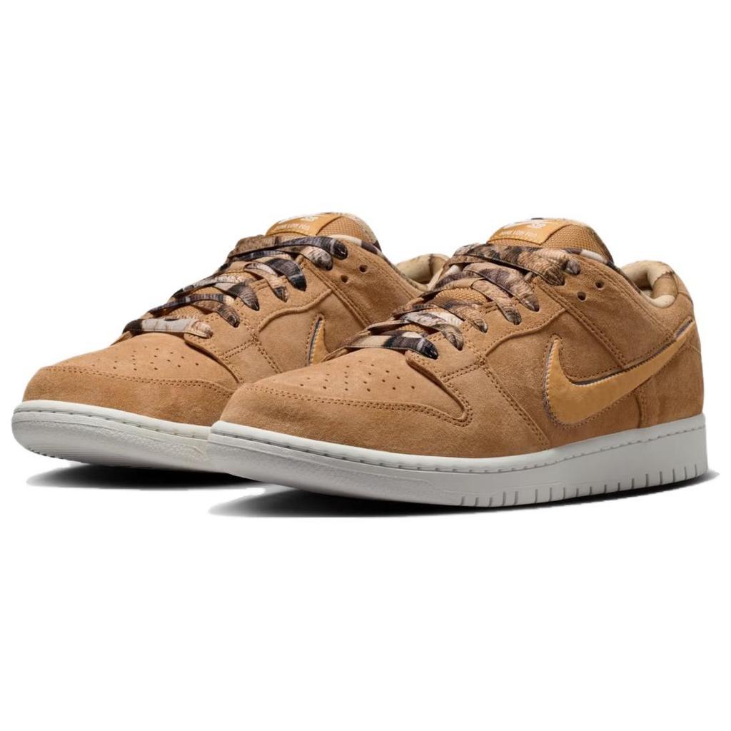 Nike SB Dunk Low 'Brew Biscuits' (Unisex) Flax / Honeycomb-Summit White-Sail-Green Spark-University Red Skate Shoes IO9508 200