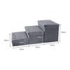 3-Step Pet Stairs Soft Steps with Den Cozy for Sofa, Living Room, Small Dogs
