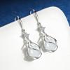 Retro Cat -eye Stone Earrings Girls Medium Long Earrings Personalized Gift Creative Earrings