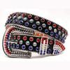 Vintage Rhinestone Sparkly Punk Belt with High-End Pin Buckle