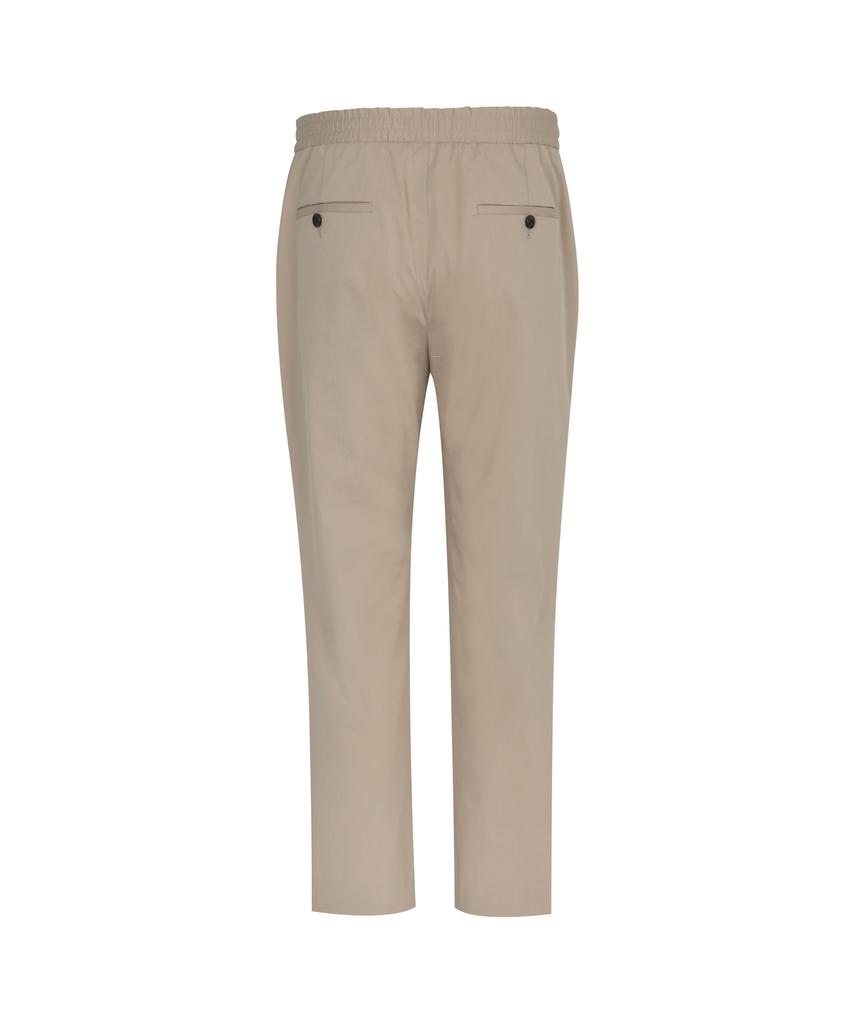 SOLEW Tapered Single-Pleat Elastic Pants_Beige
