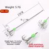 10pcs/ Box Stainless Steel Squid Hooks Blow Tube Design Umbrella Hooks  Saltwater Fishing