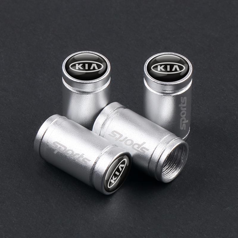 BBDM3 4Pcs Car Tire Valve Caps For Kia Pegas Sorento Soul Cerato Sportage Optima Borrego K5 K3 RIO Ceed Auto Air Stem Cap Accessories