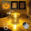 Crystal Table Lamp, Diamond Table Light, Bedside Lamp, USB Rechargeable, 3 Bright Colors, Night Light, Bedroom Ambient Lighting, Cordless Decorative