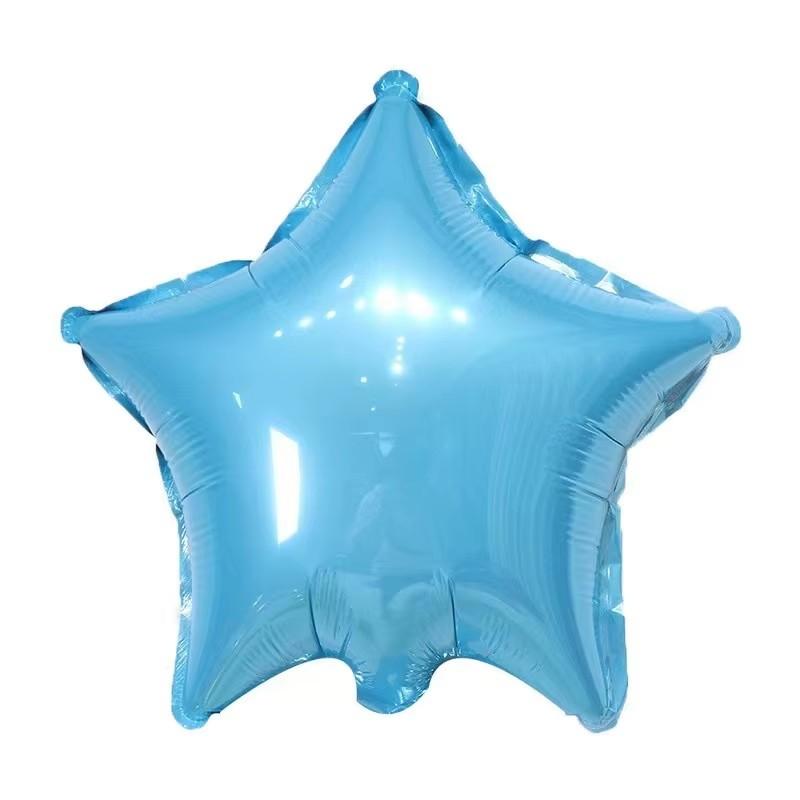 50pcs Five-point Star Aluminum Film Balloon Children Toy Gift 1st Birthday Party Wedding Decorations Pure Air Globos Supplies