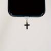 Cross Mobile Phone Dust Plug Alloy Pendant Black and White DIY Pendant Accessories