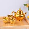 Wine Kettle Coffee Pot Set Vintage Wine Glasses Jug Exquisite Tea Pot Golden Teapot Household Classic Temple Offering Cup