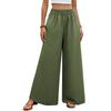 Fashion Women Trousers Ladies Pants Versatile Elastic High Waist Solid Wide Leg Pants Women